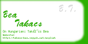 bea takacs business card